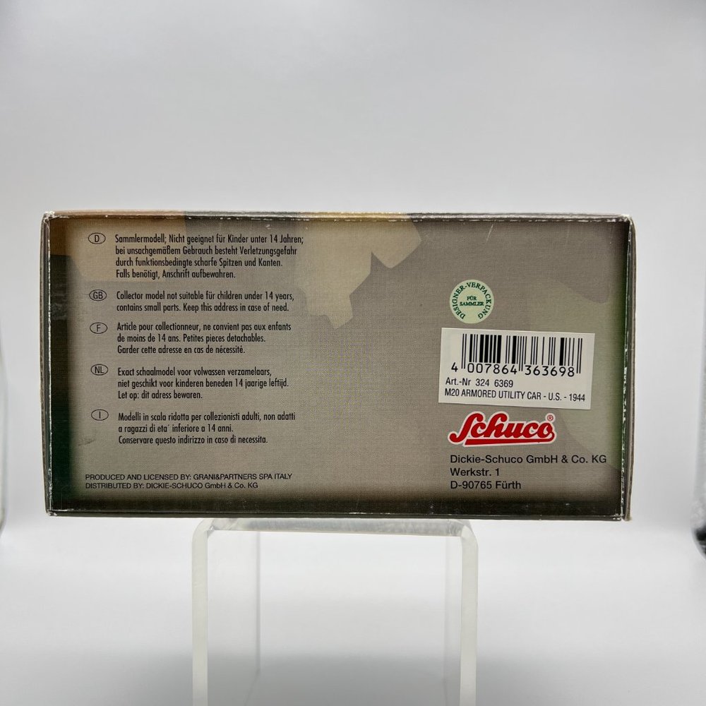 Schuco 1944 M20 Armored Utility Vehicle Car Tank WWII US Military 1:43 Scale NEW - Picture 9 of 10